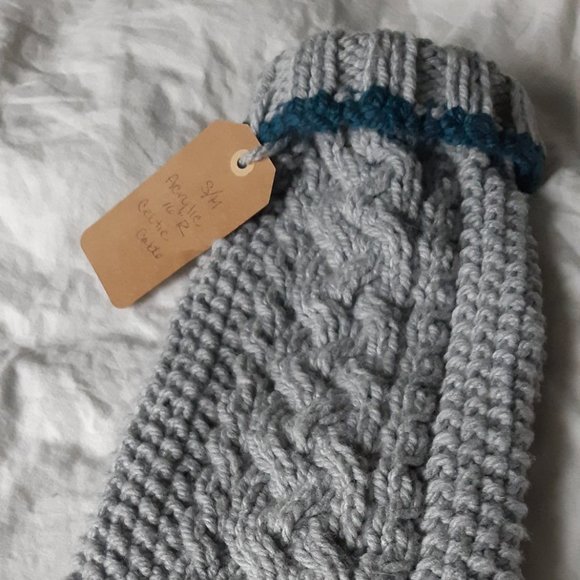 S Double Celtic Knot Cable Knit Dog Sweater - Picture 1 of 3